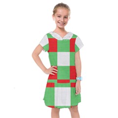 Fabric Christmas Colors Bright Kids  Drop Waist Dress by Sapixe