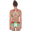 Fabric Christmas Colors Bright Criss Cross Bikini Set View2