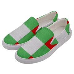 Fabric Christmas Colors Bright Men s Canvas Slip Ons by Sapixe