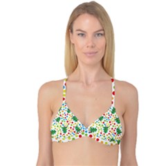 Pattern Circle Multi Color Reversible Tri Bikini Top by Sapixe