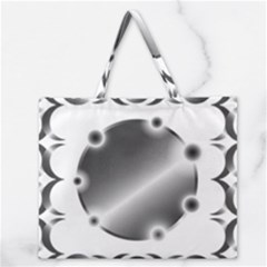 Metal Circle Background Ring Zipper Large Tote Bag by Sapixe