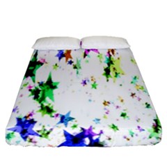 Star Abstract Advent Christmas Fitted Sheet (queen Size) by Sapixe