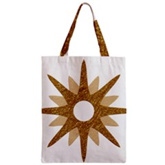 Star Golden Glittering Yellow Rays Zipper Classic Tote Bag by Sapixe