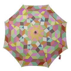 Mosaic Background Cube Pattern Hook Handle Umbrellas (medium) by Sapixe