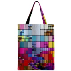 Color Abstract Visualization Zipper Classic Tote Bag by Sapixe