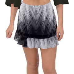 Feather Graphic Design Background Fishtail Mini Chiffon Skirt by Sapixe
