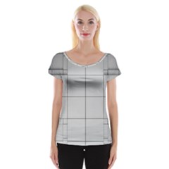 Abstract Architecture Contemporary Cap Sleeve Tops by Sapixe