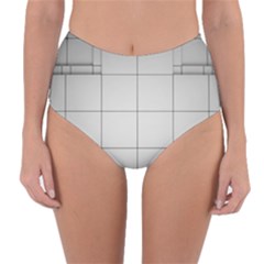 Abstract Architecture Contemporary Reversible High-waist Bikini Bottoms by Sapixe