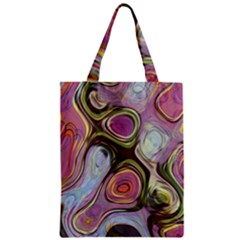 Retro Background Colorful Hippie Zipper Classic Tote Bag by Sapixe