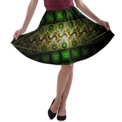 Fractal Art Digital Art A-line Skater Skirt by Sapixe
