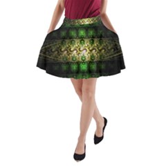 Fractal Art Digital Art A-line Pocket Skirt by Sapixe