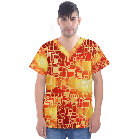 Board Conductors Circuits Men s V-neck Scrub Top by Sapixe