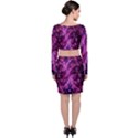 Fractal Art Digital Art Long Sleeve Crop Top & Bodycon Skirt Set View2