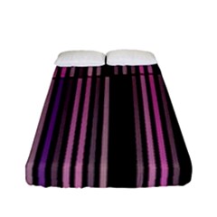 Shades Of Pink And Black Striped Pattern Fitted Sheet (full/ Double Size) by yoursparklingshop
