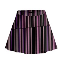 Shades Of Pink And Black Striped Pattern Mini Flare Skirt by yoursparklingshop