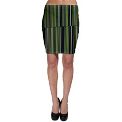 Shades Of Green Stripes Striped Pattern Bodycon Skirt by yoursparklingshop