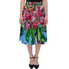 Paint, Flowers And Book Folding Skater Skirt by bestdesignintheworld