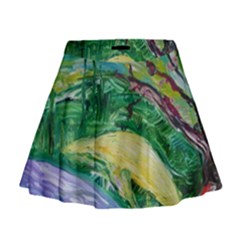 Yellow Boat And Coral Tree Mini Flare Skirt by bestdesignintheworld