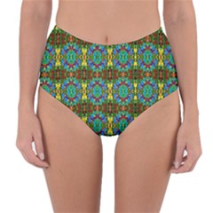 Colorful-29 Reversible High-waist Bikini Bottoms by ArtworkByPatrick