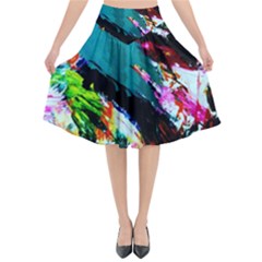 Tulips First Sprouts 6 Flared Midi Skirt by bestdesignintheworld
