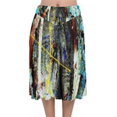 Egg In The Duck Velvet Flared Midi Skirt by bestdesignintheworld