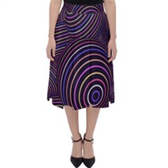 Abtract Colorful Spheres Folding Skater Skirt by Modern2018