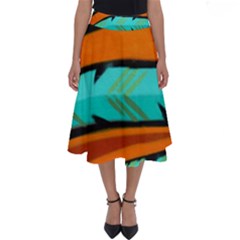 Abstract Art Artistic Perfect Length Midi Skirt by Modern2018