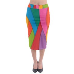 Abstract Background Colrful Midi Pencil Skirt by Modern2018