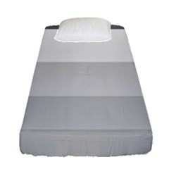 Elegant Shades Of Gray Stripes Pattern Striped Fitted Sheet (single Size) by yoursparklingshop
