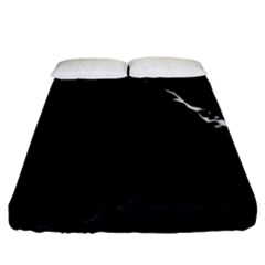 Black Marble Tiles Rock Stone Statues Fitted Sheet (king Size) by Simbadda