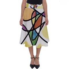 Abstract Art Colorful Perfect Length Midi Skirt by Modern2018