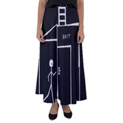 Drawing Flared Maxi Skirt by ValentinaDesign