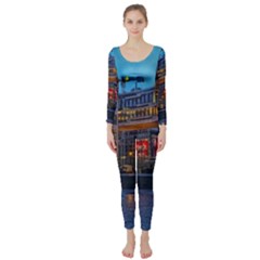 Architecture Modern Building Long Sleeve Catsuit by Simbadda