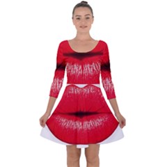 Oooooh Quarter Sleeve Skater Dress by StarvingArtisan