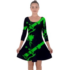 Oy Oy Oy Oy Quarter Sleeve Skater Dress by StarvingArtisan