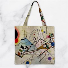 Composition 8 - Vasily Kandinsky Zipper Grocery Tote Bag by Valentinaart
