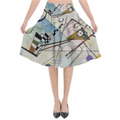 Composition 8 - Vasily Kandinsky Flared Midi Skirt by Valentinaart