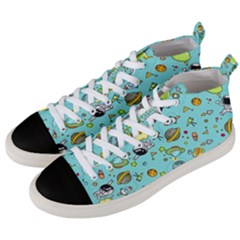 Space Pattern Men s Mid-top Canvas Sneakers by Valentinaart