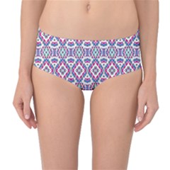 Colorful Folk Pattern Mid-waist Bikini Bottoms by dflcprints