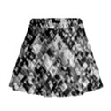 Black And White Patchwork Pattern Mini Flare Skirt View1