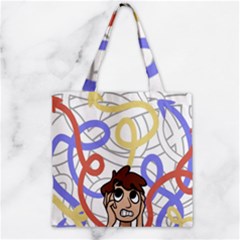 Unordered Chaos Zipper Grocery Tote Bag by Simbadda