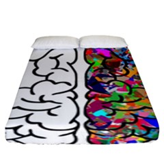 Brain Mind Anatomy Fitted Sheet (king Size) by Simbadda