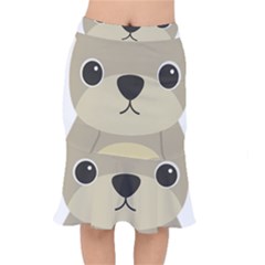 Animal Bear Cartoon Children Kids Mermaid Skirt by Simbadda