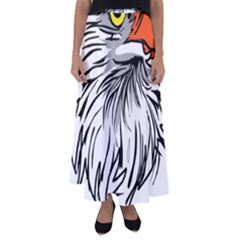 Animal Bird Cartoon Comic Eagle Flared Maxi Skirt by Simbadda