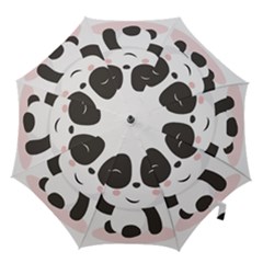 Panda Bear Funny Cute Hook Handle Umbrellas (medium) by Simbadda