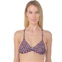 Multicolored Abstract Geometric Pattern Reversible Tri Bikini Top View1