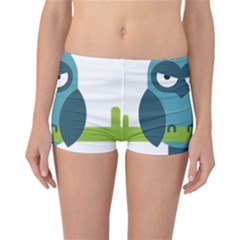 Owl Comic Animal Reversible Boyleg Bikini Bottoms by Simbadda