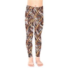 Colorful Wavy Abstract Pattern Kids  Legging by dflcprints