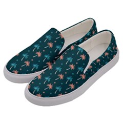 Summer Palms Pattern Men s Canvas Slip Ons by TastefulDesigns