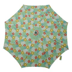 Vintage Floral Summer Pattern Hook Handle Umbrellas (medium) by TastefulDesigns